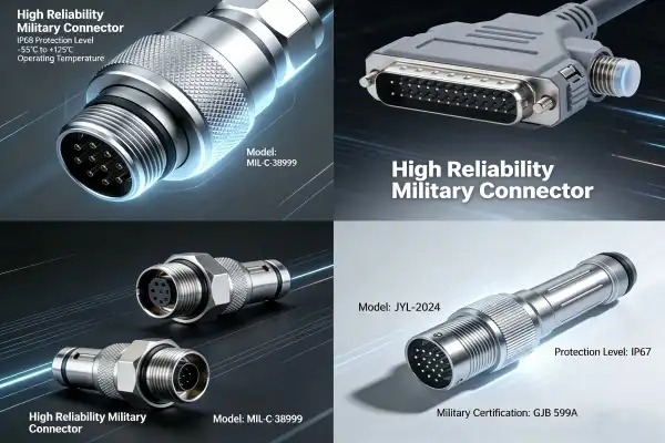High-reliability military connector vs ordinary industrial connector